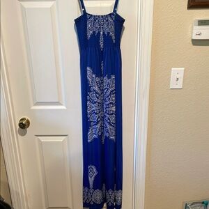 Elegant Blue Maxi Dress